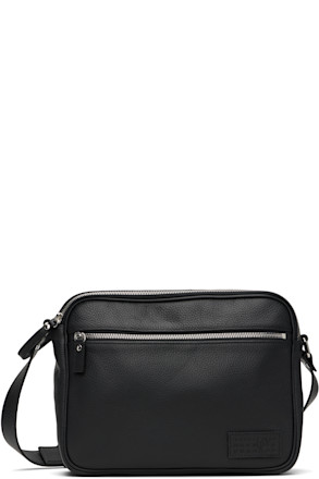 Black Leather Messenger Bag