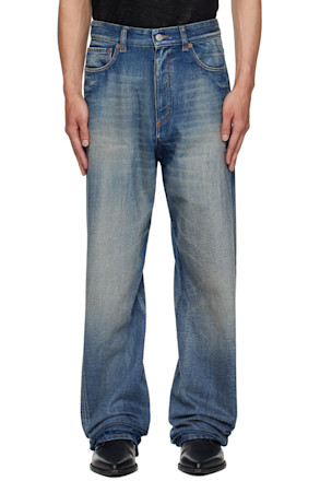 Blue Wide-Leg Jeans
