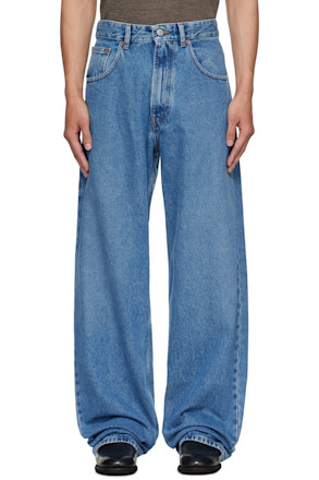 Blue Wide-Leg Jeans