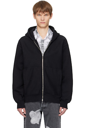 Black Zip-Up Hoodie