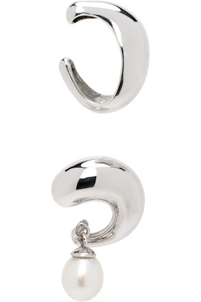 Mini Alien Pearl Left Ear Cuff & Earring Set