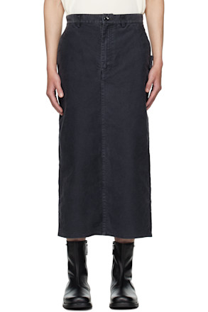 Black Office Midi Skirt