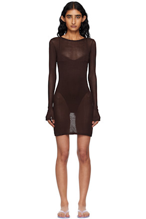 Brown Jane Knit Minidress