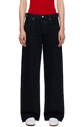 Black Low Slung Baggy 30.5" Jeans