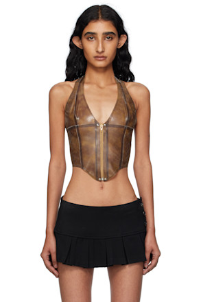 Brown Mara Latex Top