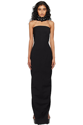 Black Concordians Bustier Maxi Dress