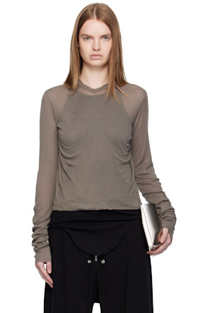 Gray Concordians Cropped Rib LS Hoodie