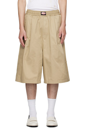 Beige Orale Elasticated Shorts