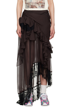 Burgundy Angelica Maxi Skirt
