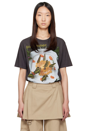 Gray 'Girl Dinner' Rhinestone T-shirt