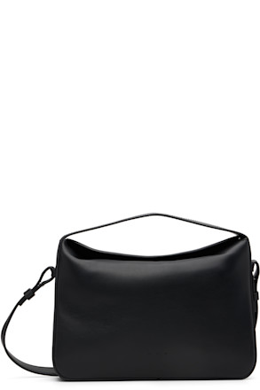 Black Soft Baguette Crossbody Bag
