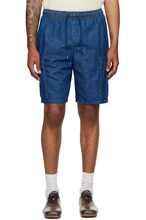Navy MILS2301 Denim Shorts