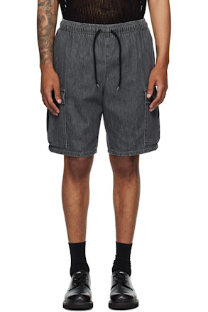 Black MILS2301 Denim Shorts