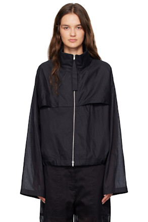 Black Cotton Muslin Jacket