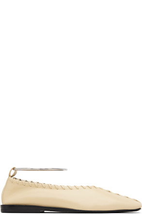 Beige Ring Ballerina Flats