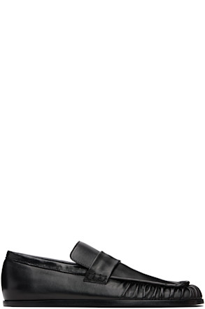Black Square Toe Loafers