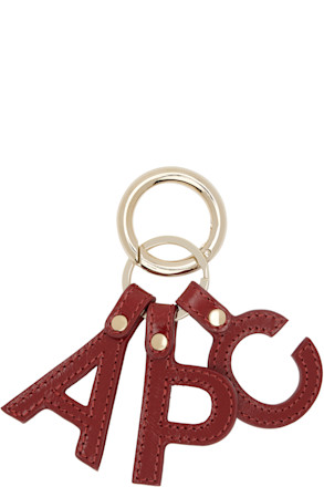 Gold & Red Lettres 'A.P.C.' Keychain