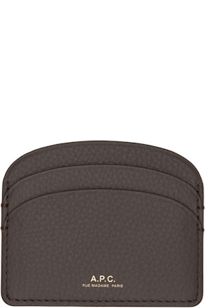 Brown Demi-Lune Card Holder