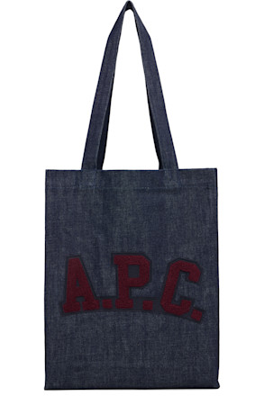 Navy Logo Patch Tote