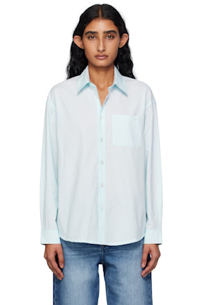 Blue Logo Boyfriend Shirt