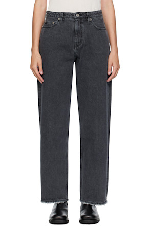 Gray Relaxed Washed Jeans