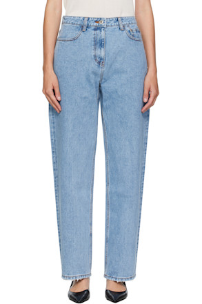 Blue Relaxed Washed Jeans