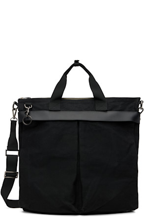 Black Canvas Helmet Bag