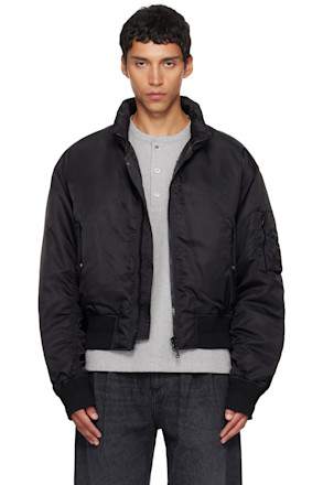 Black Stand Collar Neck Down Jacket
