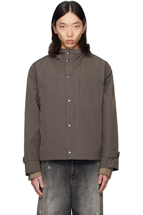 Brown Crop Hoodie Mill Parka