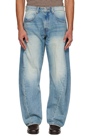 Blue Washed Engineer Jeans
