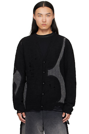 Black Needle Punched Cardigan