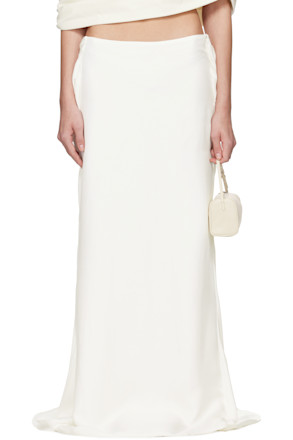 SSENSE Exclusive Bridal Capsule Silk Bustle Maxi Skirt