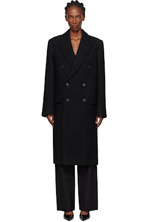Black Double Breasted Coat