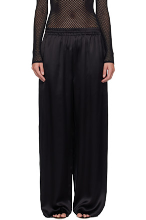 Black Satin Pajama Trousers