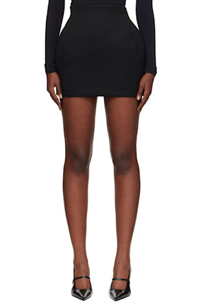 Black Rosie Huntington-Whiteley Edition Sculptural Miniskirt