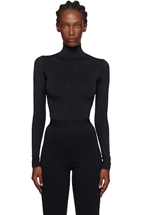 Black Rosie Huntington-Whiteley Edition Long Sleeve Bodysuit