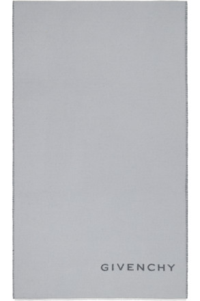 Gray 'Givenchy' Woven Scarf