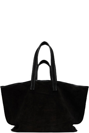 Black Suede Tote