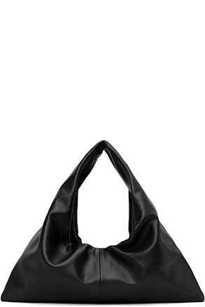 Black Anchor Small Lamb Leather Tote