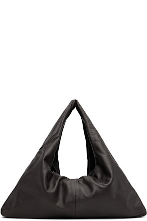 Brown Anchor Small Lamb Leather Tote
