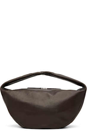 Taupe Maxi Cush Washed Leather Shoulder Bag