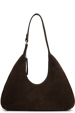 Brown Amber Suede Leather Shoulder Bag
