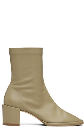 Beige Josiah Lamb Nappa Leather Boots