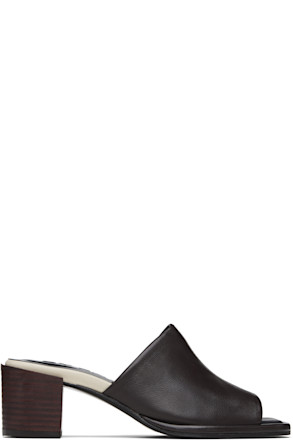 Brown Francisco Lamb Nappa Leather Heeled Sandals