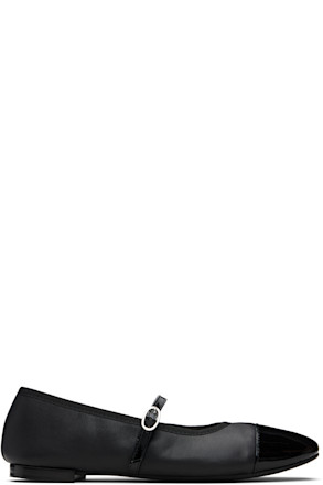 Black Georgiana Mary-Jane Ballerina Flats
