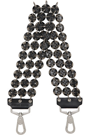 Black Short Button Bag Strap