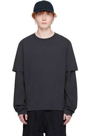 Black Layered 'Winner' T-shirt