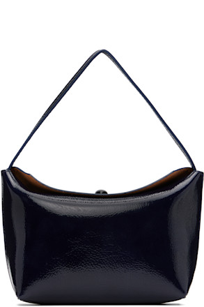 Navy Turnlock Patent Mini Bag