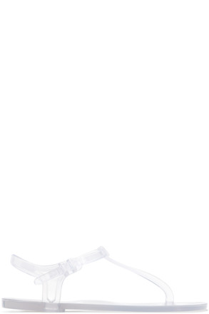 Transparent Billi T-Bar Flat Sandals
