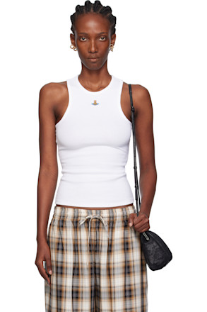 White 90s Vest Tank Top
